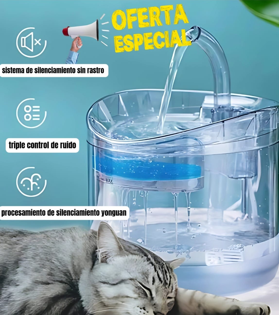 Fuente De Agua Para Gatos y perro Con Sensor